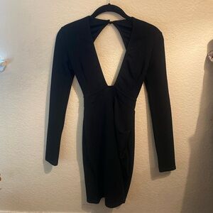 Backless, plunge dress